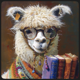 Inkwool Llama character card artwork